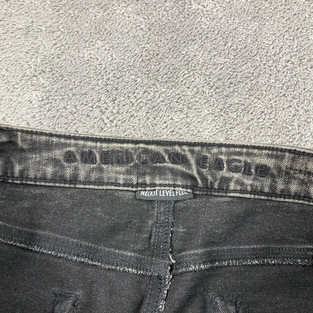 American Eagle Outfitters Next Level Flex Slim Jeans Mens 33x32 Black Distressed